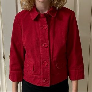 🌷3 for$20🌷Andre Sauvage, US 8, Red 3/4 Sleeve Length Jacket